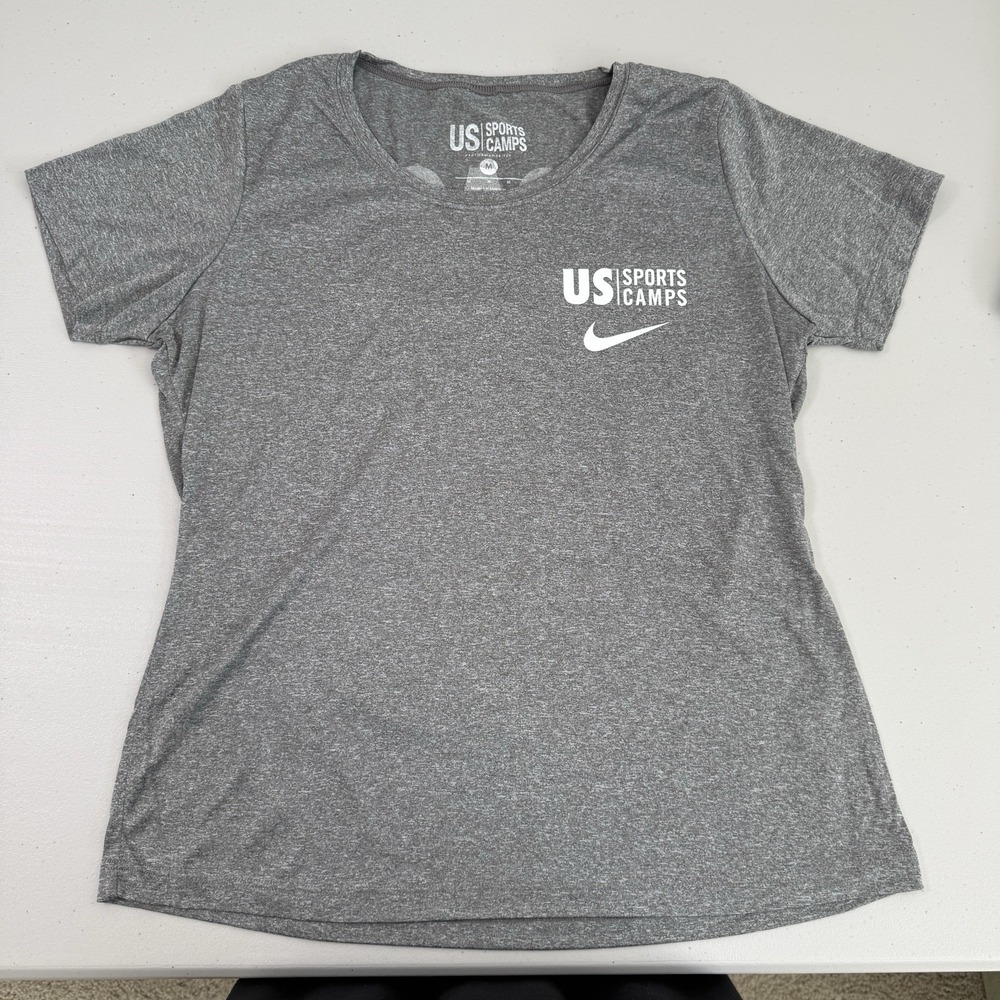 Nike Women's US Sports Camps Coach Shirt Gray Women's‎ Medium Performance Tee